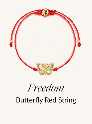 Freedom Butterfly Red String
