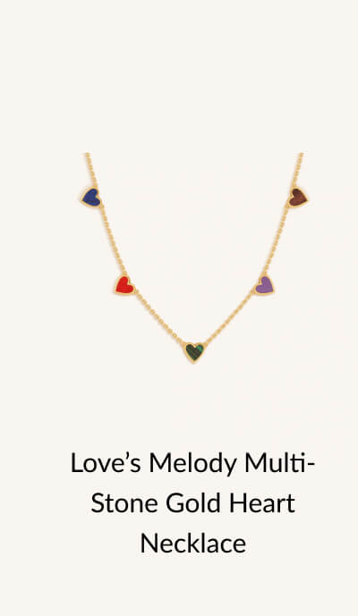 Give a Gift of Intention Mom, I want you to feel... Loved - Shop Love's Melody Multi-Stone Gold Heart Necklace