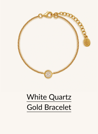 White Quartz Gold Bracelet