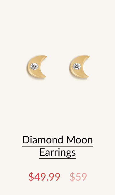 Diamond Moon Earrings