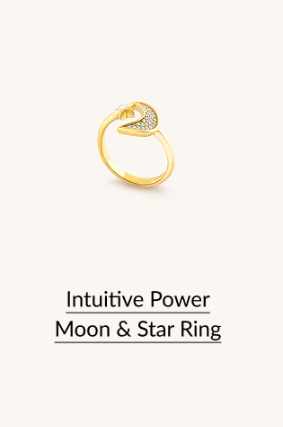 Intuitive Power Moon & Star Ring