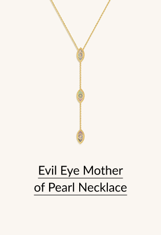 Evil Eye Mother of Pearl Necklace