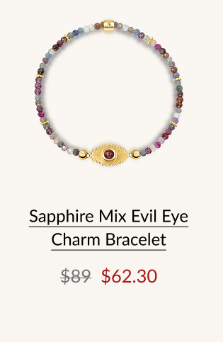 Sapphire Mix Evil Eye Charm Bracelet