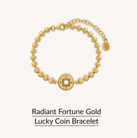 Radiant Fortune Gold Lucky Coin Bracelet