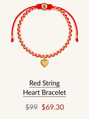 Red String Heart Bracelet