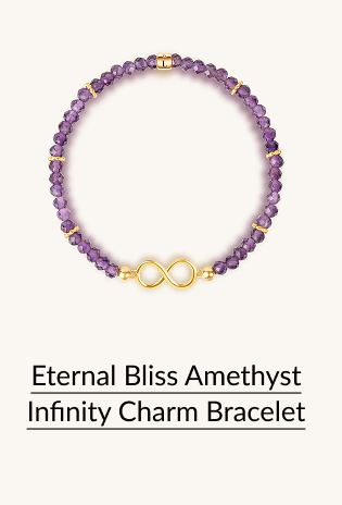 Eternal Bliss Amethyst Infinity Charm Bracelet