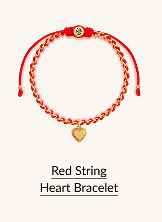 Red String Heart Bracelet