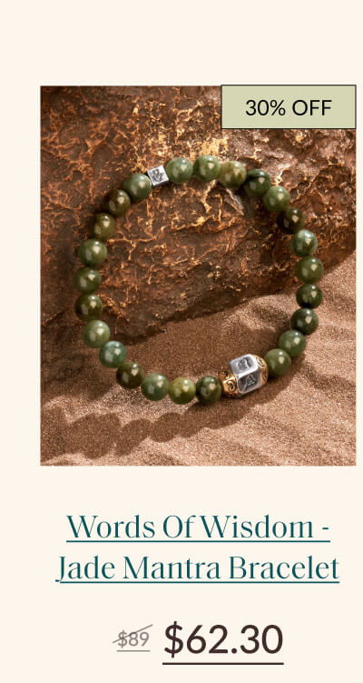 Words of Wisdom - Jade Mantra Bracelet
