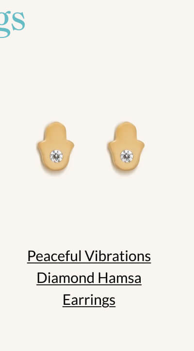 Peaceful Vibrations Diamond Hamsa Earrings