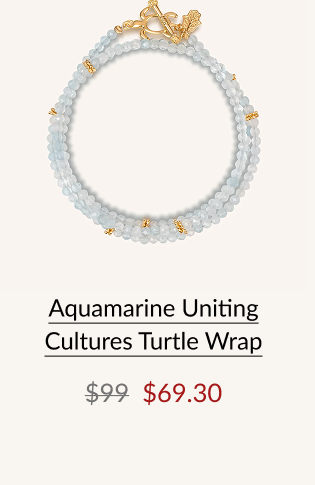 Aquamarine Uniting Cultures Turtle Wrap