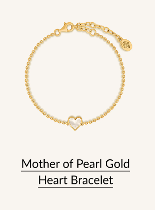 Mother of Pearl Gold Heart Bracelet