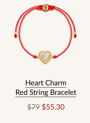 Heart Charm Red String Bracelet