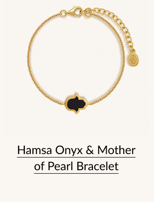 Hamsa Onyx & Mother of Pearl Bracelet