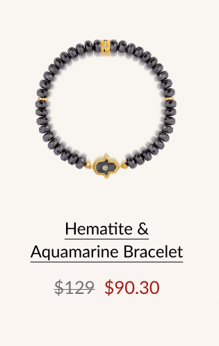 Hematite & Aquamarine Bracelet