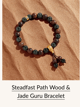 Steadfast Path Wood & Jade Guru Bracelet