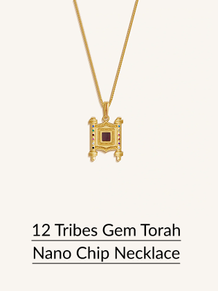 12 Tribes Gem Torah Nano Chip Necklace