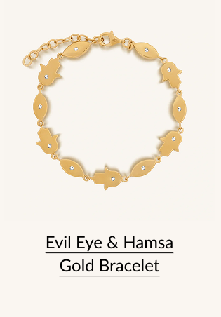 Evil Eye & Hamsa Gold Bracelet