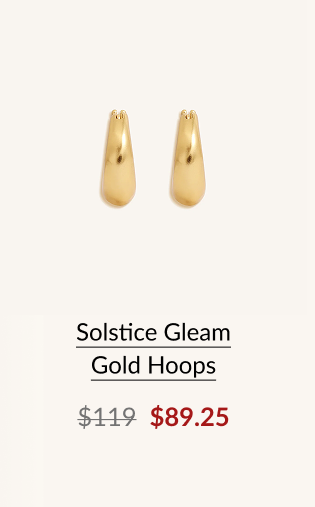 Solstice Gleam Gold Hoops