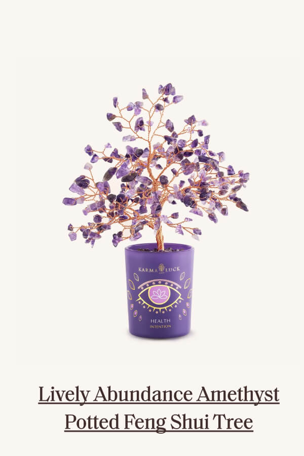 Lively Abundance Amethyst Potted Feng Shui Tree