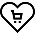 heart cart icon