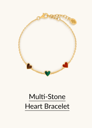 Multi-Stone Heart Bracelet