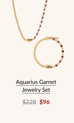 Aquarius Garnet Jewelry Set