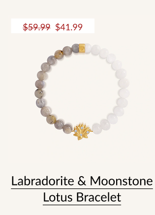 Labradorite & Moonstone Lotus Bracelet