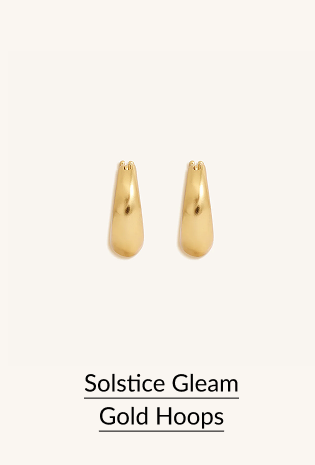 Solstice Gleam Gold Hoops