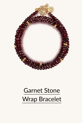 Garnet Stone Wrap Bracelet