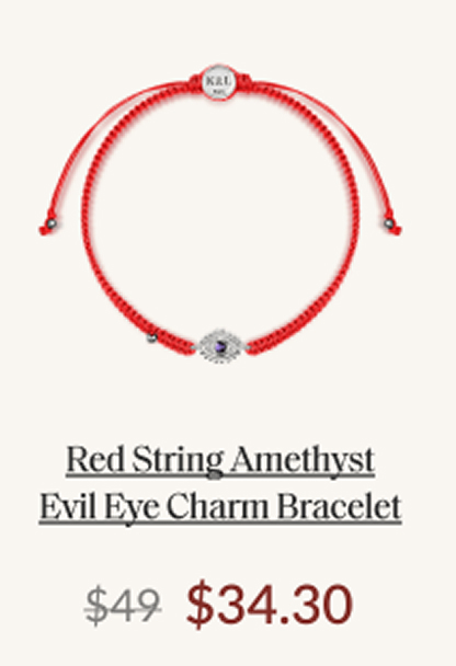 Ultimate Safeguard Red String Evil Eye Amethyst Bracelet