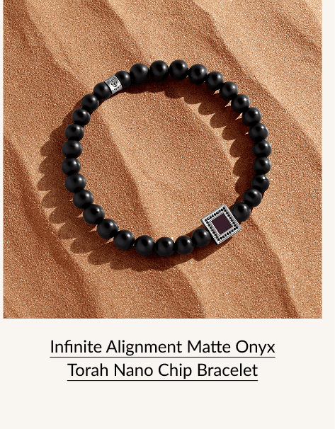 Infinite Alignment Matte Onyx Torah Nano Chip Bracelet