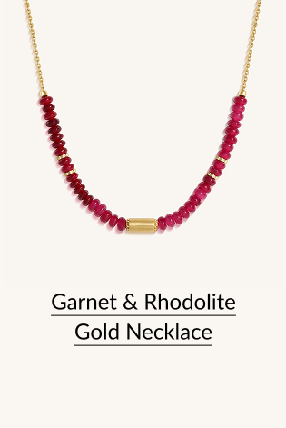Garnet & Rhodolite Gold Necklace
