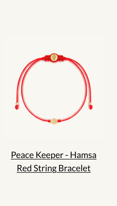 Peace Keeper - Hamsa Red String Bracelet
