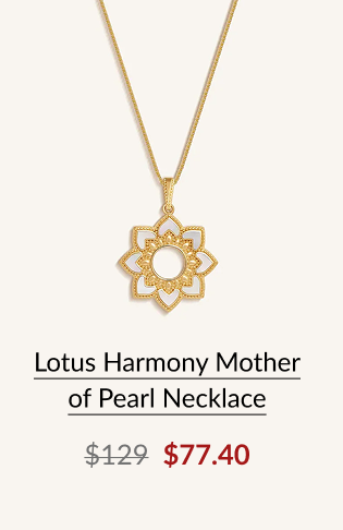 Lotus Harmony Mother of Pearl Necklace