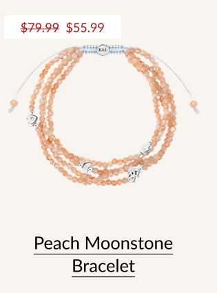 Peach Moonstone Bracelet