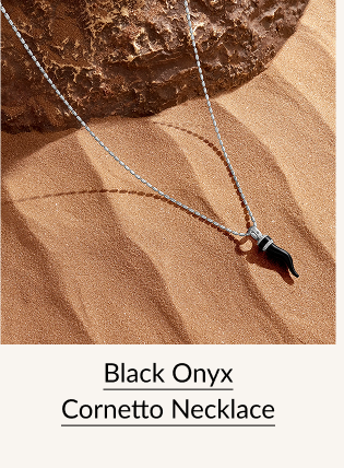 Black Onyx Cornetto Necklace