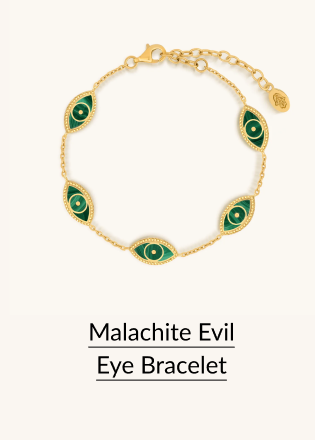 Malachite Evil Eye Bracelet