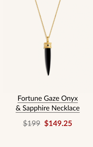 Fortune Gaze Onyx & Sapphire Necklace