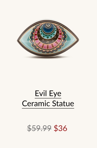 Evil Eye Ceramic Statue