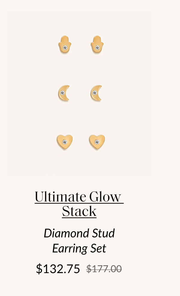Ultimate Glow Stack Diamond Stud Earring Set