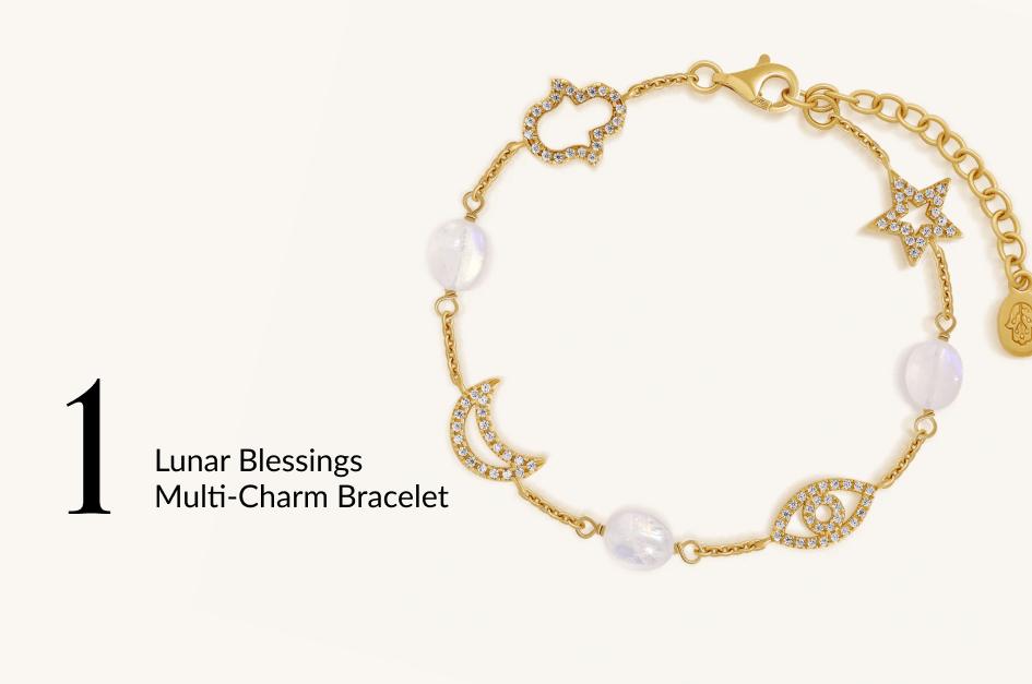 Lunar Blessings Multi-Charm Bracelet