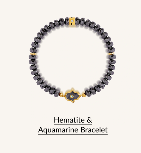 Hematite & Aquamarine Bracelet