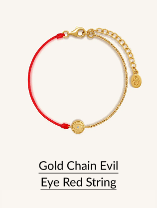 Gold Chain Evil Eye Red String