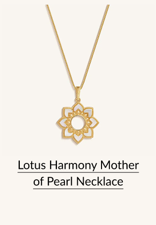 Lotus Harmony Mother of Pearl Necklace