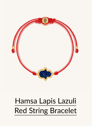 Hamsa Lapis Lazuli Red String Bracelet