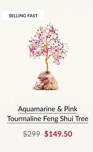Aquamarine & Pink Tourmaline Feng Shui Tree