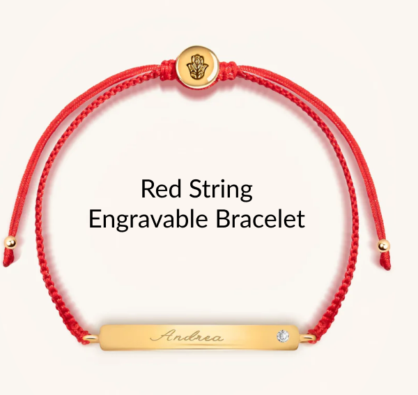 Red String Engravable Bracelet