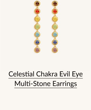 Celestial Chakra Evil Eye Multi-Stone Earrings