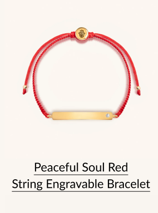Peaceful Soul Red String Engravable Bracelet