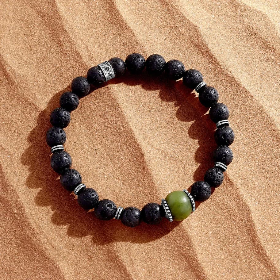 Onyx Jade Symbol Bracelet